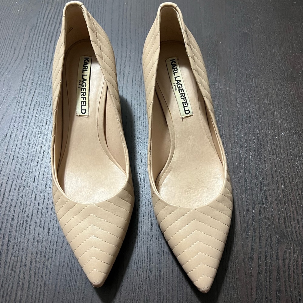 Karl Lagerfeld leather pumps